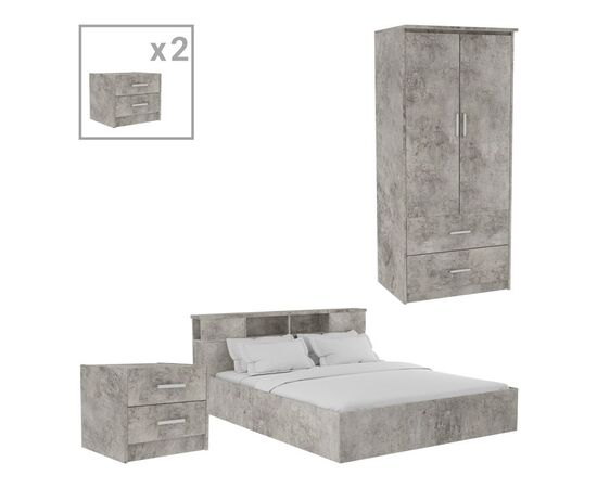 Φοιτητικό πακέτο επίπλων υπνοδωματίου OLYMPUS B pakoworld σετ 4τεμ σε antique ανθρακί απόχρωση - ΦΟΙΤΗΤΙΚΑ ΠΑΚΕΤΑ στο Milonadakis.gr