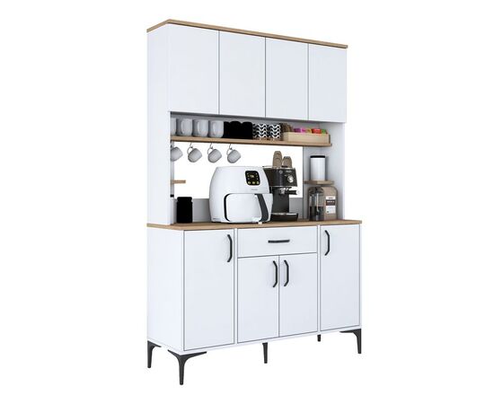 Mπουφές με ράφι Cordie pakoworld λευκό μελαμίνης 120x40x184.2εκ - ΜΠΟΥΦΕΔΕΣ-ΚΟΝΣΟΛΕΣ στο Milonadakis.gr