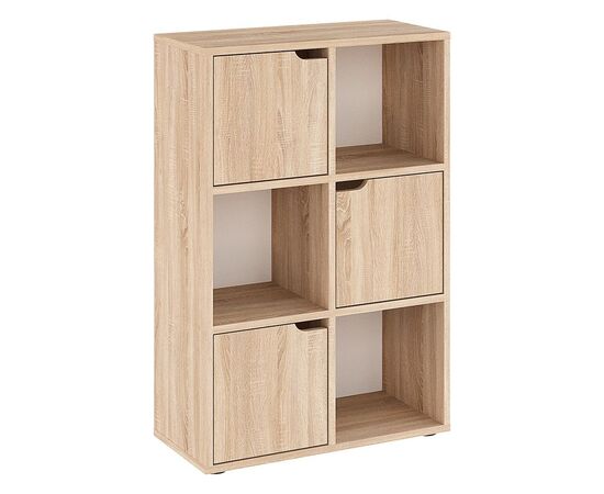 Βιβλιοθήκη Bookel pakoworld μελαμίνης σε sonoma απόχρωση 59.5x27.5x89εκ - ΒΙΒΛΙΟΘΗΚΕΣ στο Milonadakis.gr