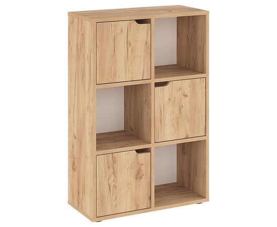 Βιβλιοθήκη Bookel pakoworld μελαμίνης σε oak απόχρωση 59.5x27.5x89εκ - ΒΙΒΛΙΟΘΗΚΕΣ στο Milonadakis.gr