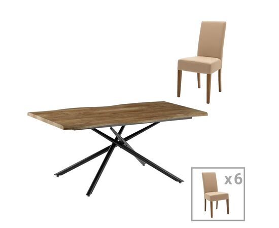 Τραπεζαρία Ditta-Jonal pakoworld μόκα- καρυδί 180x90x76εκ - ΤΡΑΠΕΖΑΡΙΕΣ στο Milonadakis.gr