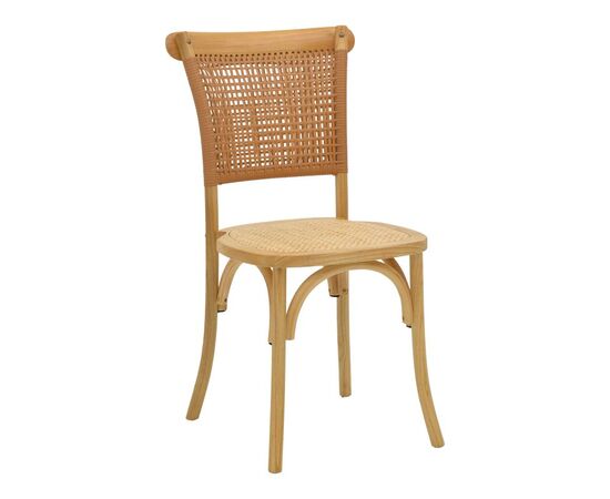 Καρέκλα Karley pakoworld φυσικό ξύλο οξιάς-έδρα φυσικό rattan 48x52x89εκ - ΚΑΡΕΚΛΕΣ - ΠΟΛΥΘΡΟΝΕΣ ΕΣ. στο Milonadakis.gr