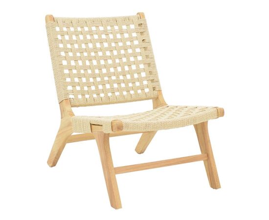 Πολυθρόνα Polisin pakoworld σχοινί-rubberwood σε φυσική απόχρωση 55x80x77εκ - ΚΑΡΕΚΛΕΣ - ΠΟΛΥΘΡΟΝΕΣ ΕΣ. στο Milonadakis.gr