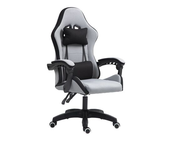 Καρέκλα γραφείου gaming Gline pakoworld μαύρο-γκρι ύφασμα μαύρο pp 60x59x118εκ - ΚΑΡΕΚΛΕΣ ΓΡΑΦΕΙΟΥ στο Milonadakis.gr