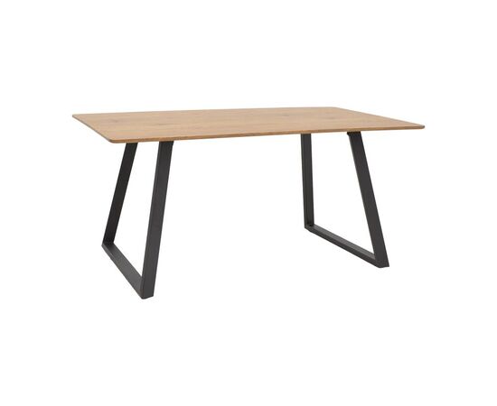 Τραπέζι Winor pakoworld φυσικό mdf-πόδι μαύρο μεταλλικό 140x80x75εκ - ΤΡΑΠΕΖΙΑ ΚΟΥΖΙΝΑΣ στο Milonadakis.gr
