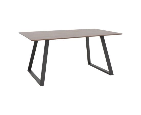 Τραπέζι Winor pakoworld καρυδί mdf-πόδι μαύρο μεταλλικό 160x90x75εκ - ΤΡΑΠΕΖΙΑ ΚΟΥΖΙΝΑΣ στο Milonadakis.gr