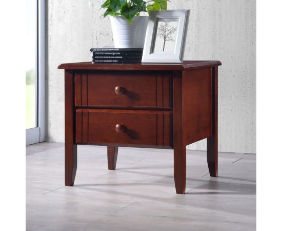 Κομοδίνο Juliene Ι με συρτάρια καρυδί rubberwood 50x44x46εκ - ΚΟΜΟΔΙΝΑ στο Milonadakis.gr