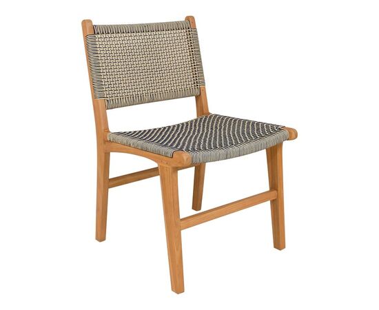 Καρέκλα Darien pakoworld σκελετός teak ξύλο σε φυσική απόχρωση και κρέμ-μαύρο σχοινί 52x62x86εκ - ΚΑΡΕΚΛΕΣ - ΠΟΛΥΘΡΟΝΕΣ στο Milonadakis.gr