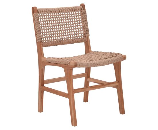 Καρέκλα Sponze pakoworld σκελετός teak ξύλο με σχοινί σε φυσική απόχρωση 50x58x85εκ - ΚΑΡΕΚΛΕΣ - ΠΟΛΥΘΡΟΝΕΣ στο Milonadakis.gr