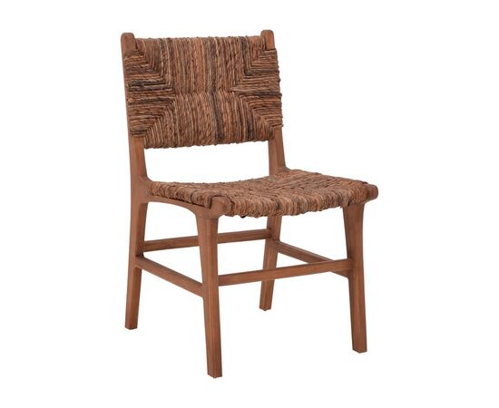 Καρέκλα Refane pakoworld σκελετός teak ξύλο με banana σχοινί σε καρυδί απόχρωση 50x58x85εκ - ΚΑΡΕΚΛΕΣ - ΠΟΛΥΘΡΟΝΕΣ στο Milonadakis.gr