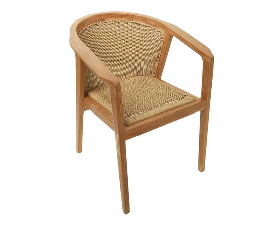 Πολυθρόνα Granny pakoworld teak wood και συνθετικό σχοινί σε φυσική απόχρωση 60x60x82εκ - ΚΑΡΕΚΛΕΣ - ΠΟΛΥΘΡΟΝΕΣ στο Milonadakis.gr