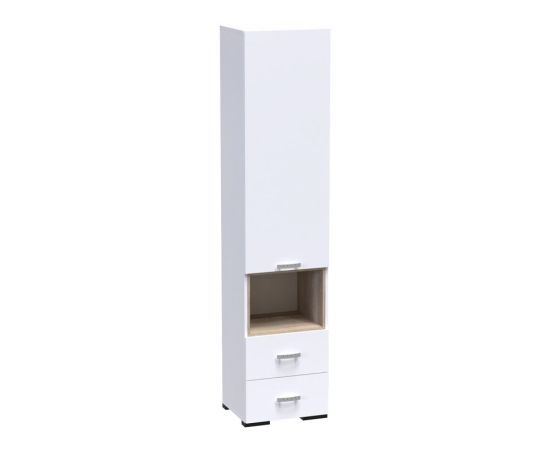 Ντουλάπα Toscana pakoworld μελαμίνη σε λευκή απόχρωση 50x42x222.5εκ - ΝΤΟΥΛΑΠΕΣ στο Milonadakis.gr
