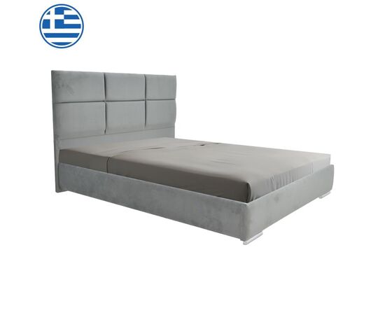 Κρεβάτι διπλό Canter pakoworld ύφασμα σε γκρι απόχρωση 160x200εκ - ΚΡΕΒΑΤΙΑ στο Milonadakis.gr
