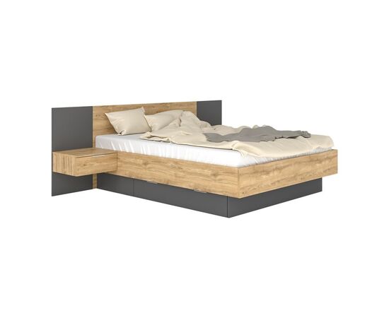 Κρεβάτι διπλό Kantri pakoworld σε sonoma - γκρι απόχρωση 160x200εκ - ΚΡΕΒΑΤΙΑ στο Milonadakis.gr