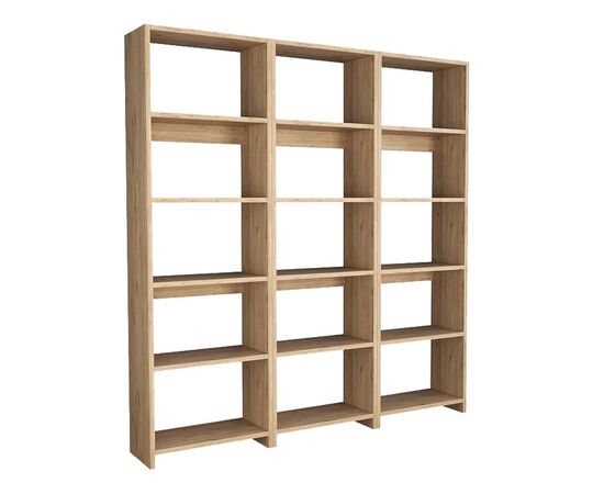 Βιβλιοθήκη Rabuku pakoworld σε oak  απόχρωση 146x22x123εκ - ΒΙΒΛΙΟΘΗΚΕΣ στο Milonadakis.gr