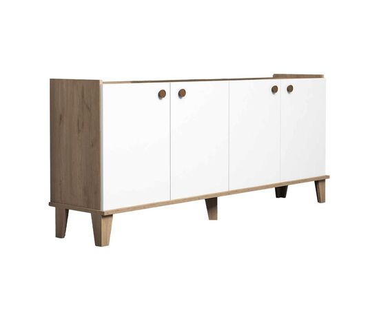 Μπουφές Lethak pakoworld σε oak-λευκή απόχρωση 180x41x78εκ - ΜΠΟΥΦΕΔΕΣ-ΚΟΝΣΟΛΕΣ στο Milonadakis.gr