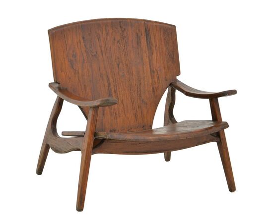 Πολυθρόνα Brazin pakoworld καρυδί teak ξύλο 72x71x77εκ - ΚΑΡΕΚΛΕΣ - ΠΟΛΥΘΡΟΝΕΣ στο Milonadakis.gr