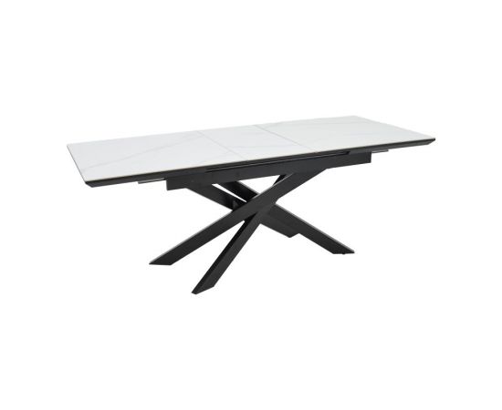 Τραπέζι Rogemi pakoworld γκρι mdf-μαύρο μέταλλο 160-200x90x75εκ - ΤΡΑΠΕΖΙΑ ΚΟΥΖΙΝΑΣ στο Milonadakis.gr