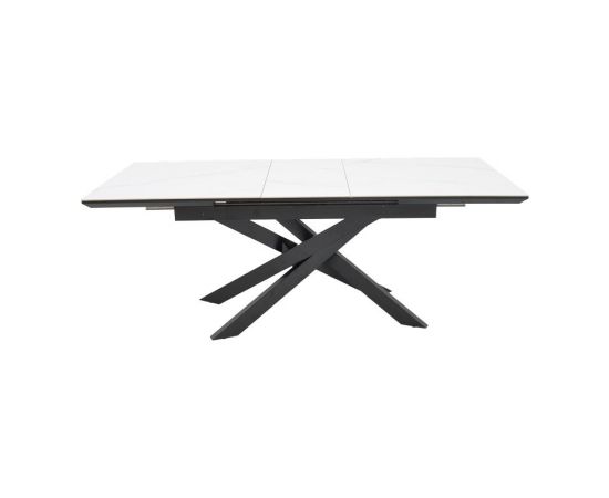 Τραπέζι Rogemi pakoworld γκρι mdf-μαύρο μέταλλο 160-200x90x75εκ - ΤΡΑΠΕΖΙΑ ΚΟΥΖΙΝΑΣ στο Milonadakis.gr