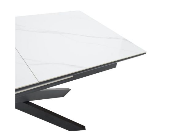 Τραπέζι Rogemi pakoworld γκρι mdf-μαύρο μέταλλο 160-200x90x75εκ - ΤΡΑΠΕΖΙΑ ΚΟΥΖΙΝΑΣ στο Milonadakis.gr