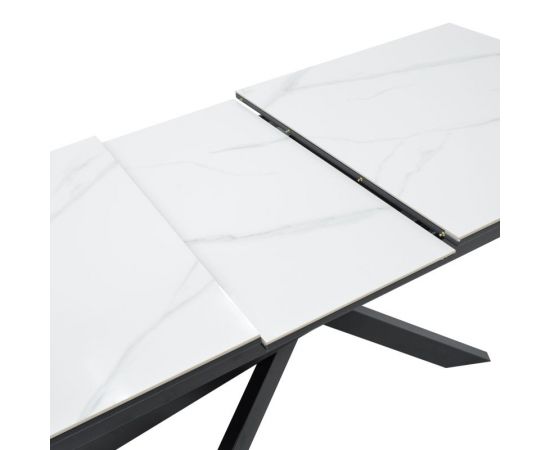Τραπέζι Rogemi pakoworld γκρι mdf-μαύρο μέταλλο 160-200x90x75εκ - ΤΡΑΠΕΖΙΑ ΚΟΥΖΙΝΑΣ στο Milonadakis.gr