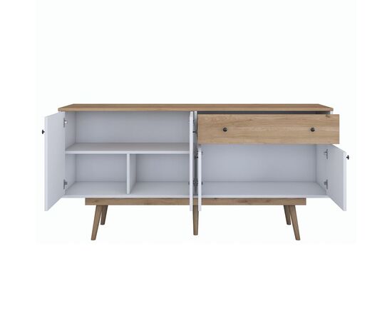 Μπουφές Satava pakoworld pp σε λευκή-καρυδί απόχρωση 180x45x87.6εκ - ΜΠΟΥΦΕΔΕΣ-ΚΟΝΣΟΛΕΣ στο Milonadakis.gr