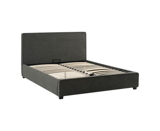 Κρεβάτι διπλό Bedka pakoworld ύφασμα ανθρακί 160x200εκ - ΚΡΕΒΑΤΙΑ στο Milonadakis.gr