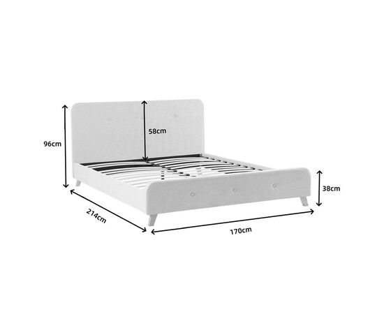 Κρεβάτι διπλό Restel pakoworld ύφασμα γκρι-μπεζ 160x200εκ - ΚΡΕΒΑΤΙΑ στο Milonadakis.gr