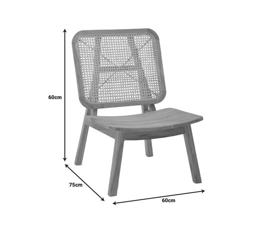 Καρέκλα Viborg pakoworld φυσικό teak ξύλο-φυσικό rattan 60x75x87εκ - ΚΑΡΕΚΛΕΣ - ΠΟΛΥΘΡΟΝΕΣ στο Milonadakis.gr