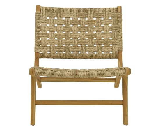 Καρέκλα Foldere pakoworld φυσικό teak ξύλο-σχοινί 65x78x68εκ - ΚΑΡΕΚΛΕΣ - ΠΟΛΥΘΡΟΝΕΣ στο Milonadakis.gr