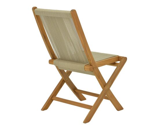 Καρέκλα Banou pakoworld teak ξύλο και σχοινί σε φυσική απόχρωση 51.5x58x88εκ - ΚΑΡΕΚΛΕΣ - ΠΟΛΥΘΡΟΝΕΣ στο Milonadakis.gr