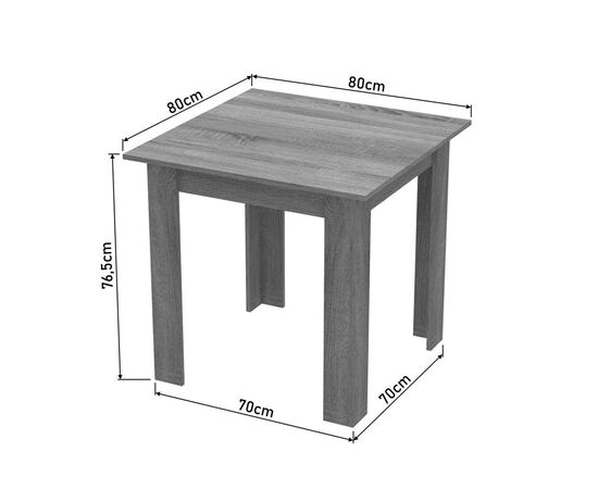 Τραπέζι Manka I pakoworld μελαμίνη σε wenge απόχρωση 80x80x77εκ - ΤΡΑΠΕΖΙΑ ΚΟΥΖΙΝΑΣ στο Milonadakis.gr