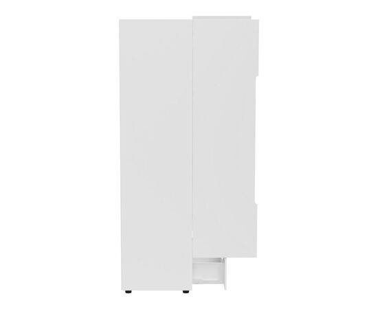 Ντουλάπα δίφυλλη Afina pakoworld mdf-μελαμίνη σε λευκή glossy απόχρωση 100x57x213εκ - ΝΤΟΥΛΑΠΕΣ στο Milonadakis.gr