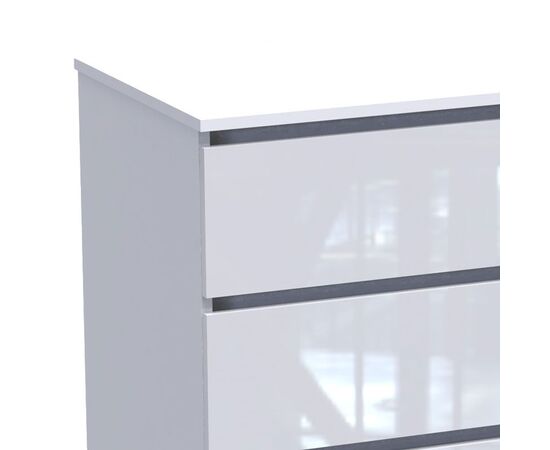 Συρταριέρα Dicama pakoworld mdf-μελαμίνη σε λευκη glossy απόχρωση 85.5x47x98εκ - ΣΥΡΤΑΡΙΕΡΕΣ - ΤΟΥΑΛΕΤΕΣ στο Milonadakis.gr