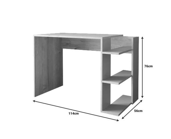 Γραφείο εργασίας Toska pakoworld σε oak- sandstone απόχρωση 114x56x76εκ - ΓΡΑΦΕΙΑ στο Milonadakis.gr