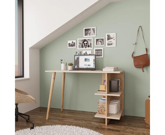 Γραφείο εργασίας Volet pakoworld σε oak- sandstone απόχρωση 114x56x76εκ - ΓΡΑΦΕΙΑ στο Milonadakis.gr