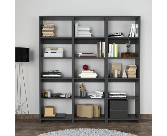 Βιβλιοθήκη Rabuku pakoworld σε ανθρακί απόχρωση 146x22x123εκ - ΒΙΒΛΙΟΘΗΚΕΣ στο Milonadakis.gr