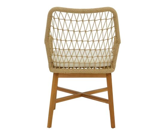 Πολυθρόνα Elaiza pakoworl teak ξύλο και pe σχοινί σε φυσική-μπεζ απόχρωση με μαξιλάρι 58x60x90εκ - ΚΑΡΕΚΛΕΣ - ΠΟΛΥΘΡΟΝΕΣ στο Milonadakis.gr