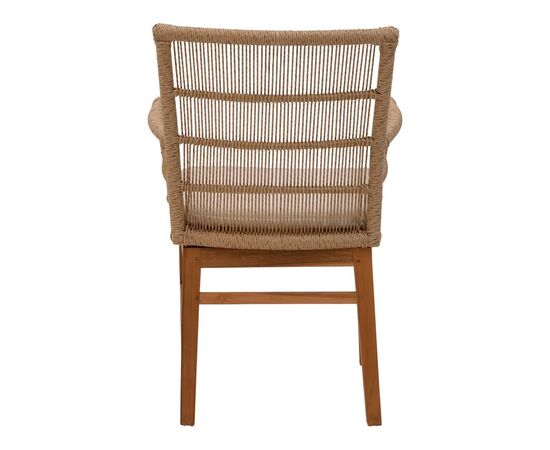 Πολυθρόνα Inca pakoworld  teak ξύλο και pe σχοινί σε φυσική-μπεζ απόχρωση με μαξιλάρι 60x61x90εκ - ΚΑΡΕΚΛΕΣ - ΠΟΛΥΘΡΟΝΕΣ ΕΣ. στο Milonadakis.gr