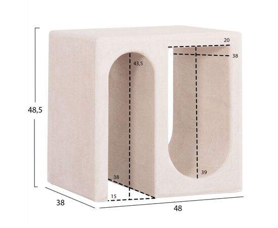 ΤΡΑΠΕΖΙ ΣΑΛΟΝΙΟΥ ΣΕΙΡΑ SANTORINI HM18070 MDF ΣΕ ΥΠΟΛΕΥΚΟ ΧΡΩΜΑ 48x38x48,5Υεκ. - ΤΡΑΠΕΖΑΚΙΑ ΣΑΛΟΝΙΟΥ στο Milonadakis.gr