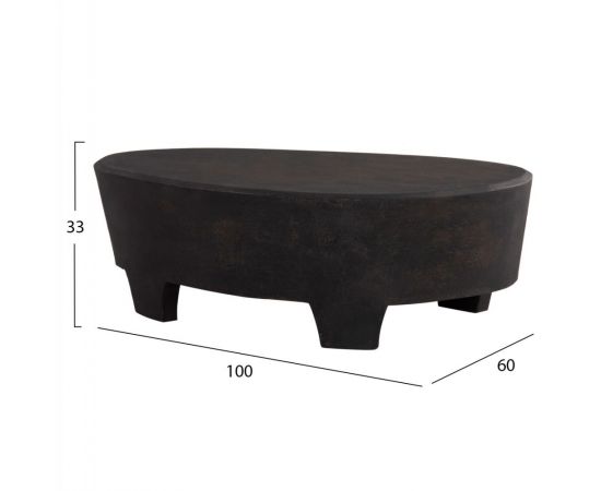ΤΡΑΠΕΖΙ ΣΑΛΟΝΙΟΥ ΟΒΑΛ ΣΕΙΡΑ SANTORINI HM18066 MDF ΣΕ ΜΑΥΡΟ ΧΡΩΜΑ 100x60x33Υεκ. - ΤΡΑΠΕΖΑΚΙΑ ΣΑΛΟΝΙΟΥ στο Milonadakis.gr