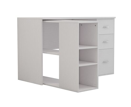 Γραφείο γωνιακό Polina pakoworld λευκό 120x100x75εκ - ΓΡΑΦΕΙΑ στο Milonadakis.gr