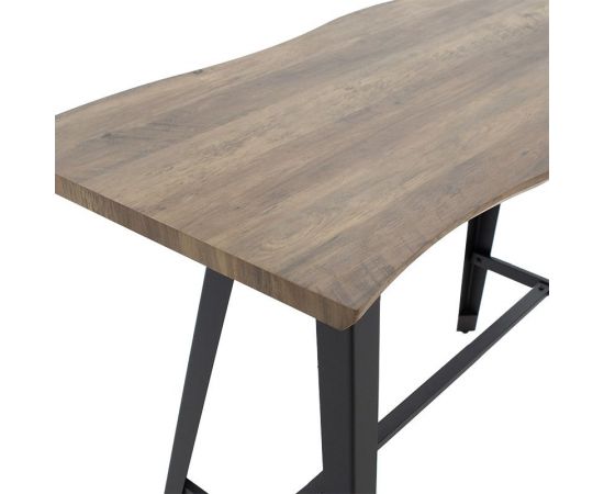 Tραπέζι μπαρ Fortitude pakoworld MDF καρυδί - πόδι μαύρο 140x70x103.5εκ - ΤΡΑΠΕΖΙΑ ΚΟΥΖΙΝΑΣ στο Milonadakis.gr