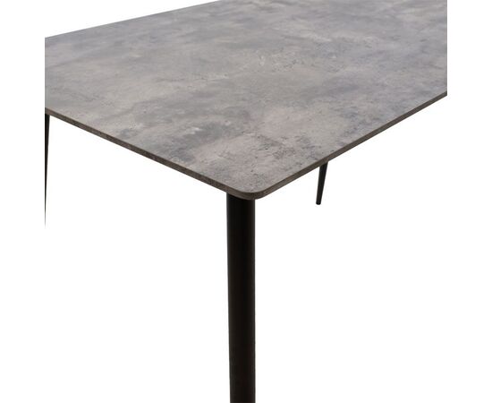 Τραπέζι Cuba pakoworld MDF γκρι cement-μαύρο 120x80x76εκ - ΤΡΑΠΕΖΙΑ ΚΟΥΖΙΝΑΣ στο Milonadakis.gr