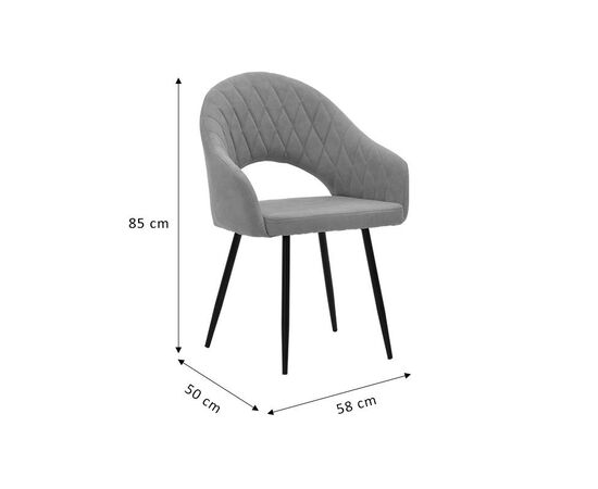 Πολυθρόνα Macie pakoworld ύφασμα antique γκρι-μαύρο 58x50x85εκ - ΚΑΡΕΚΛΕΣ - ΠΟΛΥΘΡΟΝΕΣ ΕΣ. στο Milonadakis.gr