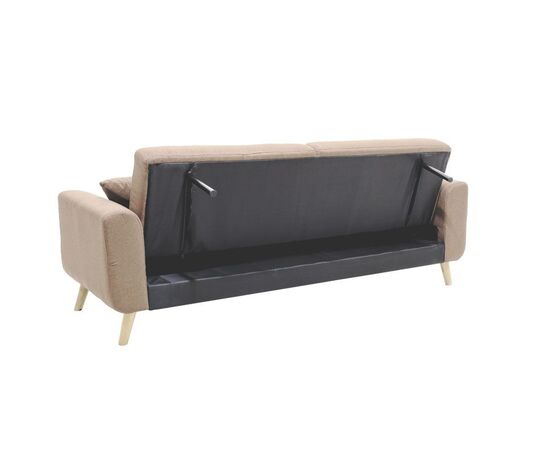 Καναπές-κρεβάτι Carmelo pakoworld με μπεζ ύφασμα 214x80x86εκ - ΚΑΝΑΠΕΔΕΣ-ΣΑΛΟΝΙΑ στο Milonadakis.gr