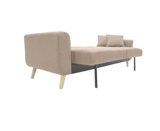 Καναπές-κρεβάτι Carmelo pakoworld με μπεζ ύφασμα 214x80x86εκ - ΚΑΝΑΠΕΔΕΣ-ΣΑΛΟΝΙΑ στο Milonadakis.gr