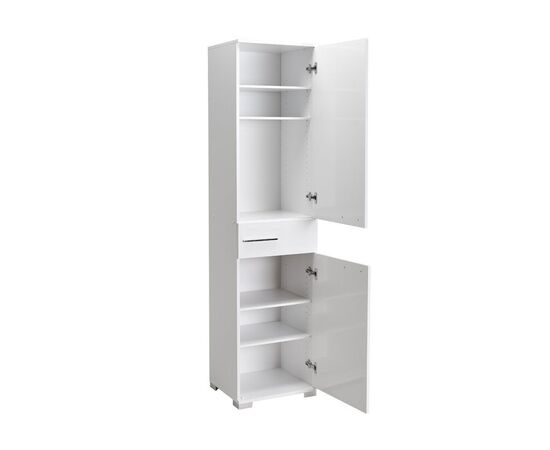 Ντουλάπα Chad pakoworld με συρτάρια λευκό gloss 45x40x188εκ - ΟΡΓΑΝΩΣΗ ΣΠΙΤΙΟΥ στο Milonadakis.gr