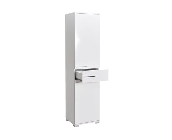 Ντουλάπα Chad pakoworld με συρτάρια λευκό gloss 45x40x188εκ - ΟΡΓΑΝΩΣΗ ΣΠΙΤΙΟΥ στο Milonadakis.gr