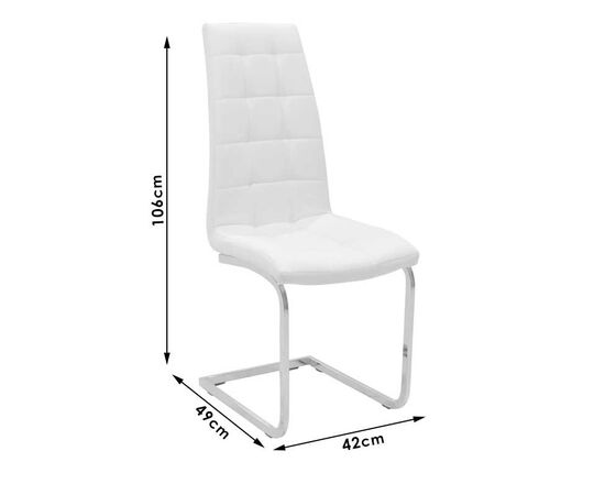 Καρέκλα Darrell pakoworld pu λευκό-βάση χρωμίου 42x49x106εκ - ΚΑΡΕΚΛΕΣ - ΠΟΛΥΘΡΟΝΕΣ ΕΣ. στο Milonadakis.gr